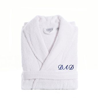 Linum Home Textiles "Dad" Embroidered Cotton Terry Bathrobe