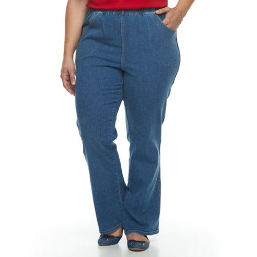 Plus Size Croft & Barrow® Pull-On Bootcut Jeans