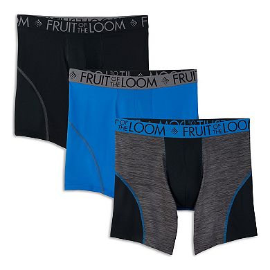 Men's Fruit of the Loom Signature 3-pack Breathable Micro-Mesh Boxer Briefs