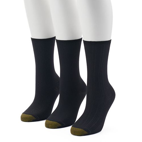 Women's GOLDTOE® 3-Pack Ultra Soft Textured Crew Socks