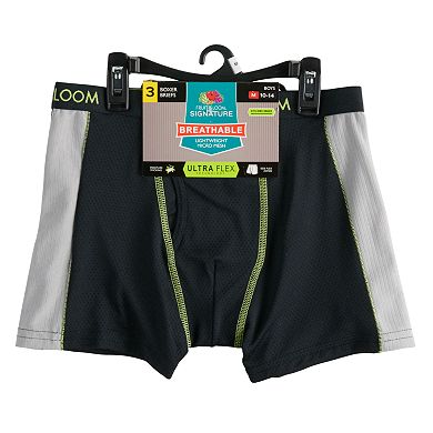 Boys 4-20 Fruit of the Loom 3-Pack Breathable Flex Boxer Briefs
