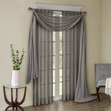 Madison Park 2-pack Kaylee Solid Crushed Window Curtains