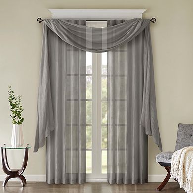 Madison Park 2-pack Kaylee Solid Crushed Window Curtains