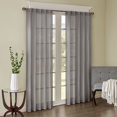 Madison Park 2-pack Kaylee Solid Crushed Window Curtains