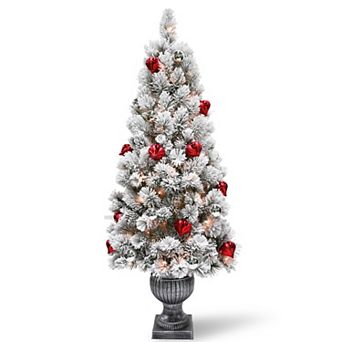 National Tree Company 5-ft. Pre-Lit Snowy Bristle Pine Indoor / Outdoor Artificial Christmas Tree