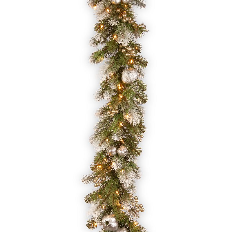 National Tree Company 9-ft. Pre-Lit Glittery Pine Artificial Christmas Garl