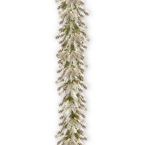 National Tree Company 9ft. PreLit Snowy Sheffield Spruce Artificial Christmas Garland