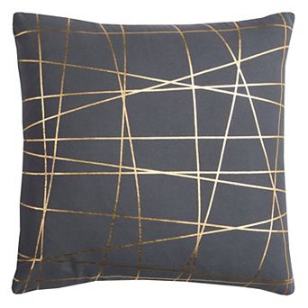 Rizzy Home Rachel Kate Abstract Foil Printed Throw Pillow