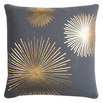 Rizzy Home Rachel Kate Starburst Foil Printed Throw Pillow