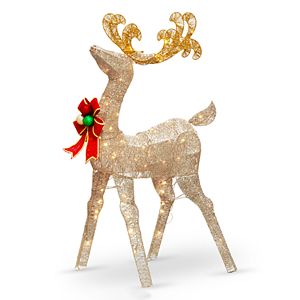 National Christmas Tree 65 Pre Lit Standing Buck Floor Decor