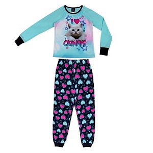 Girls 4-16 Jellifish 2-pc. Puppy & Emoji Graphic Pajama Set