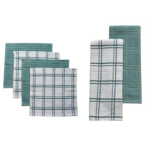 Food Network™ Plaid Kitchen Towel & Dishcloth MultiPack