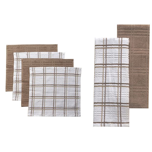 Food Network™ Plaid Kitchen Towel & Dishcloth Multi-Pack