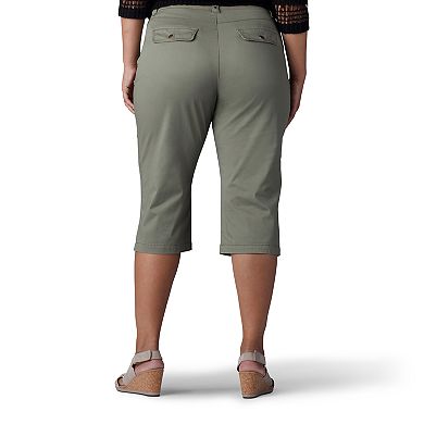 Plus Size Lee Lyric Twill Skimmer Capris