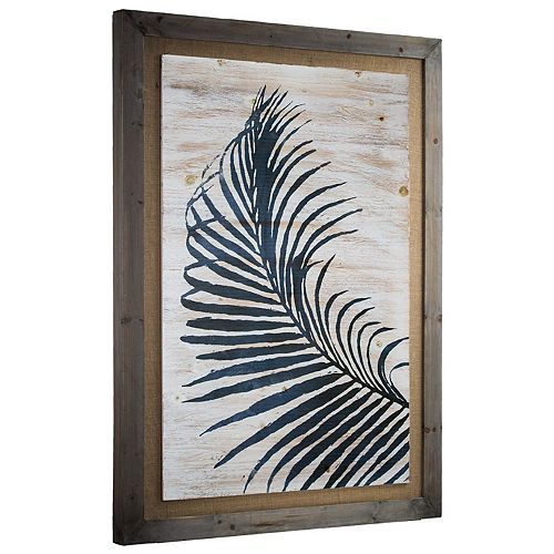 Palm Leaf Rustic Wood Wall Decor