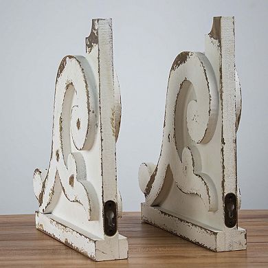 American Art Décor Shabby Chic Wood Wall Corbel 2-piece Set