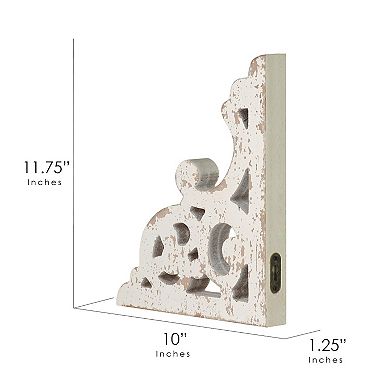 American Art Décor Distressed Wood Wall Corbel 2-piece Set
