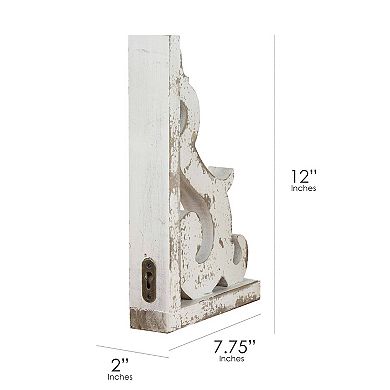 American Art Décor Distressed Wood Wall Corbel 2-piece Set