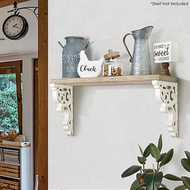 American Art Décor Distressed Wood Wall Corbel 2-piece Set