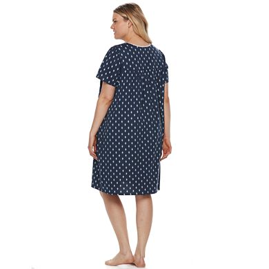 Plus Size Croft & Barrow® Lace Trimmed Sleep Gown