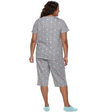Plus Size Croft & Barrow® Short Sleeve Novelty Pajama Set