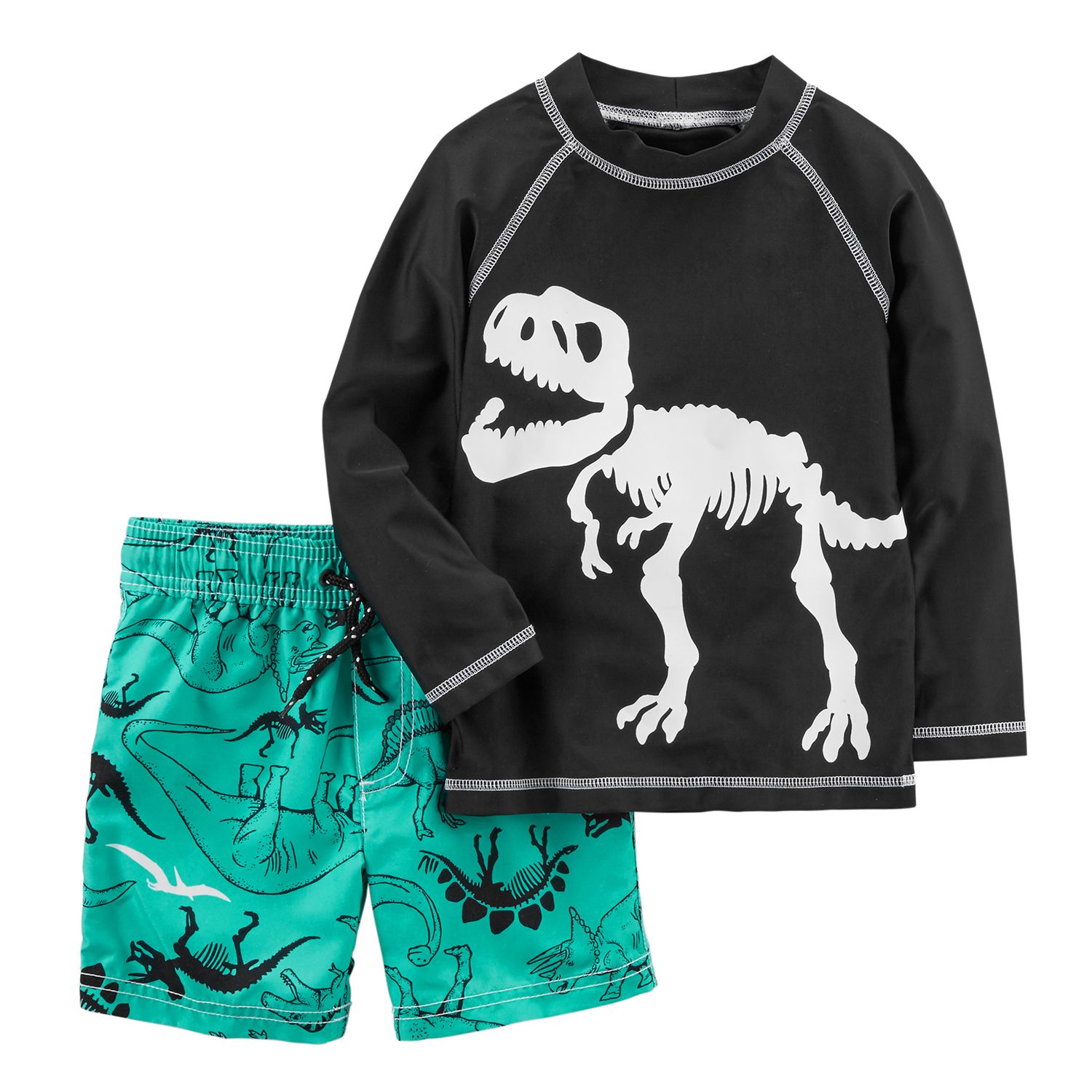carters dinosaur swim trunks
