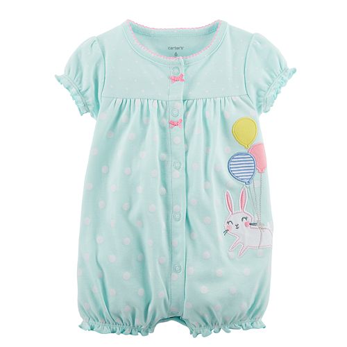 Baby Girl Carter's PolkaDot Bunny Romper
