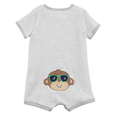 Baby Boy Carter's Striped Monkey Romper