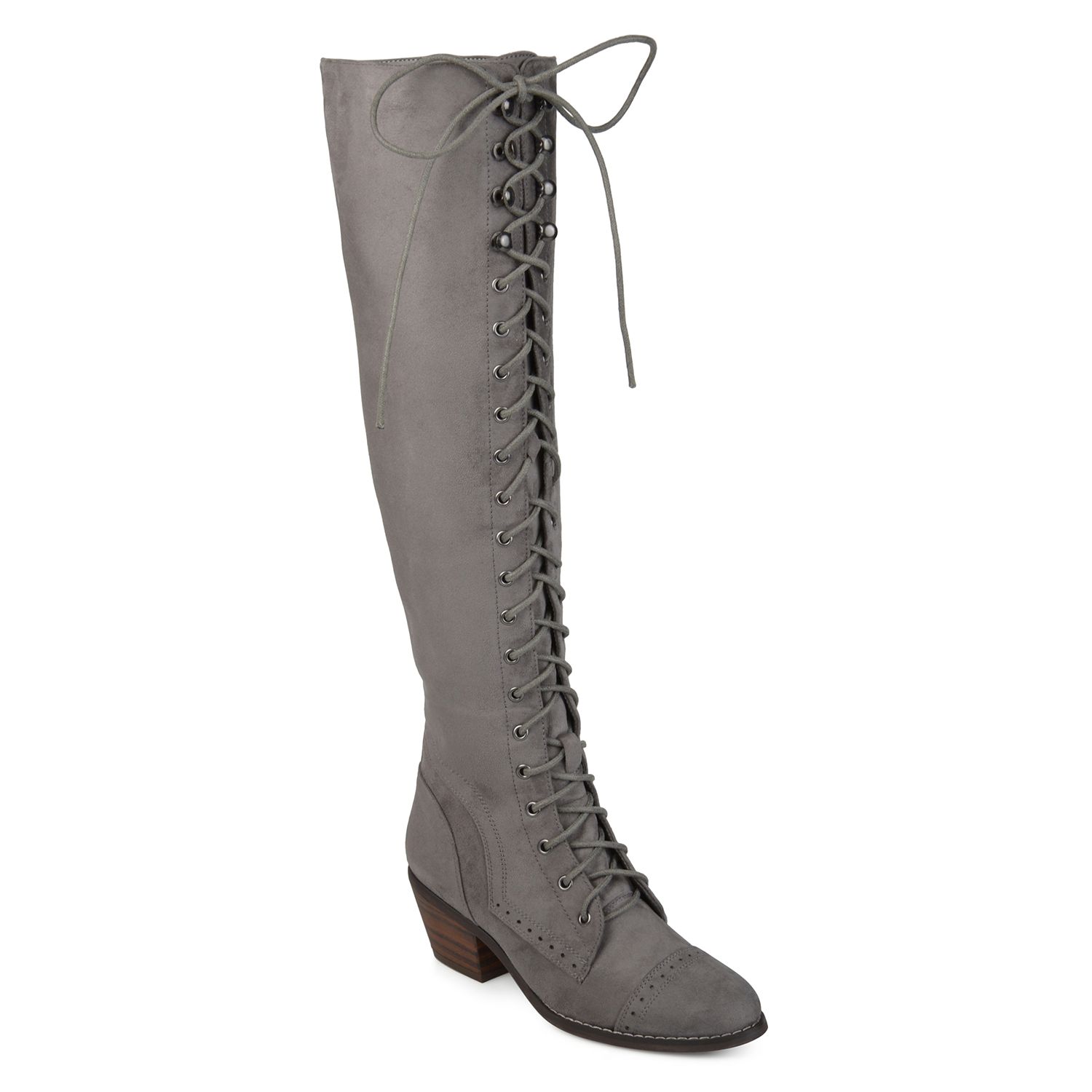 journee collection bazel over the knee combat boot