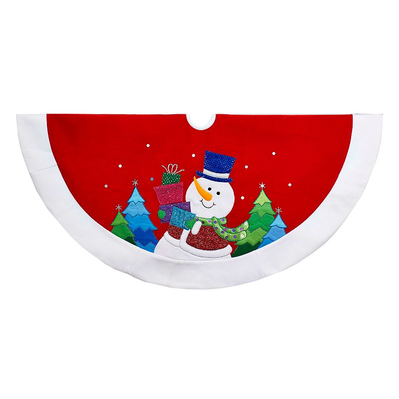 UPC 086131414459 product image for Kurt Adler Velvet Snowman Christmas Tree Skirt | upcitemdb.com