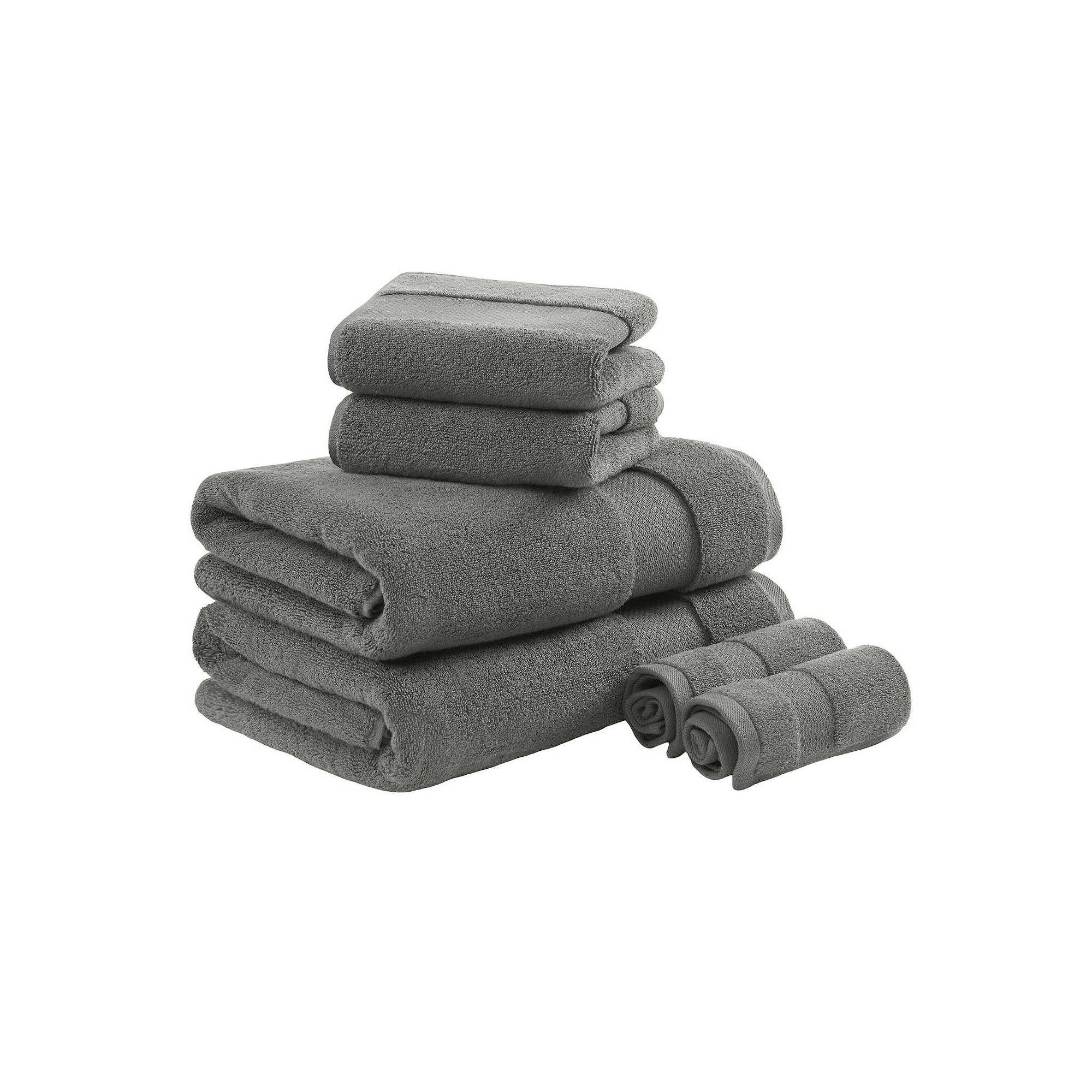 Madison Park Signature 6-Piece Oversized Turkish Cotton Bath Towel Set, Gre