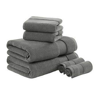 Madison Park Signature 6 pc Oversized Turkish Cotton Bath Towel Set