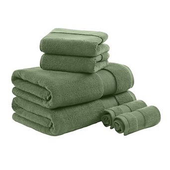 Madison Park Signature 6 pc Oversized Turkish Cotton Bath Towel Set