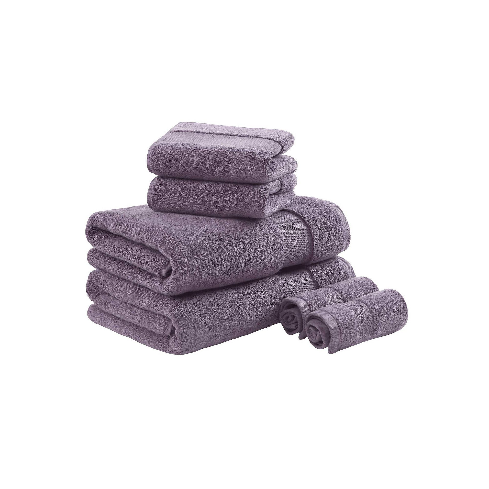 Madison Park Signature 6-Piece Oversized Turkish Cotton Bath Towel Set, Pur