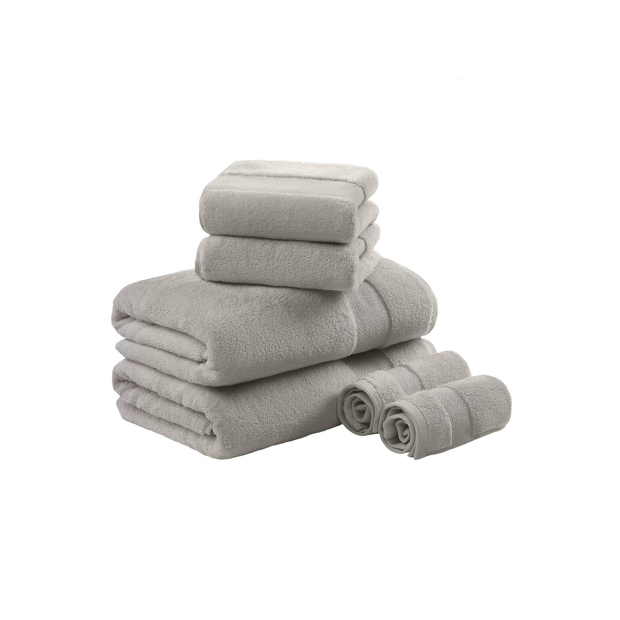 Madison Park Signature 6-Piece Oversized Turkish Cotton Bath Towel Set, Sil