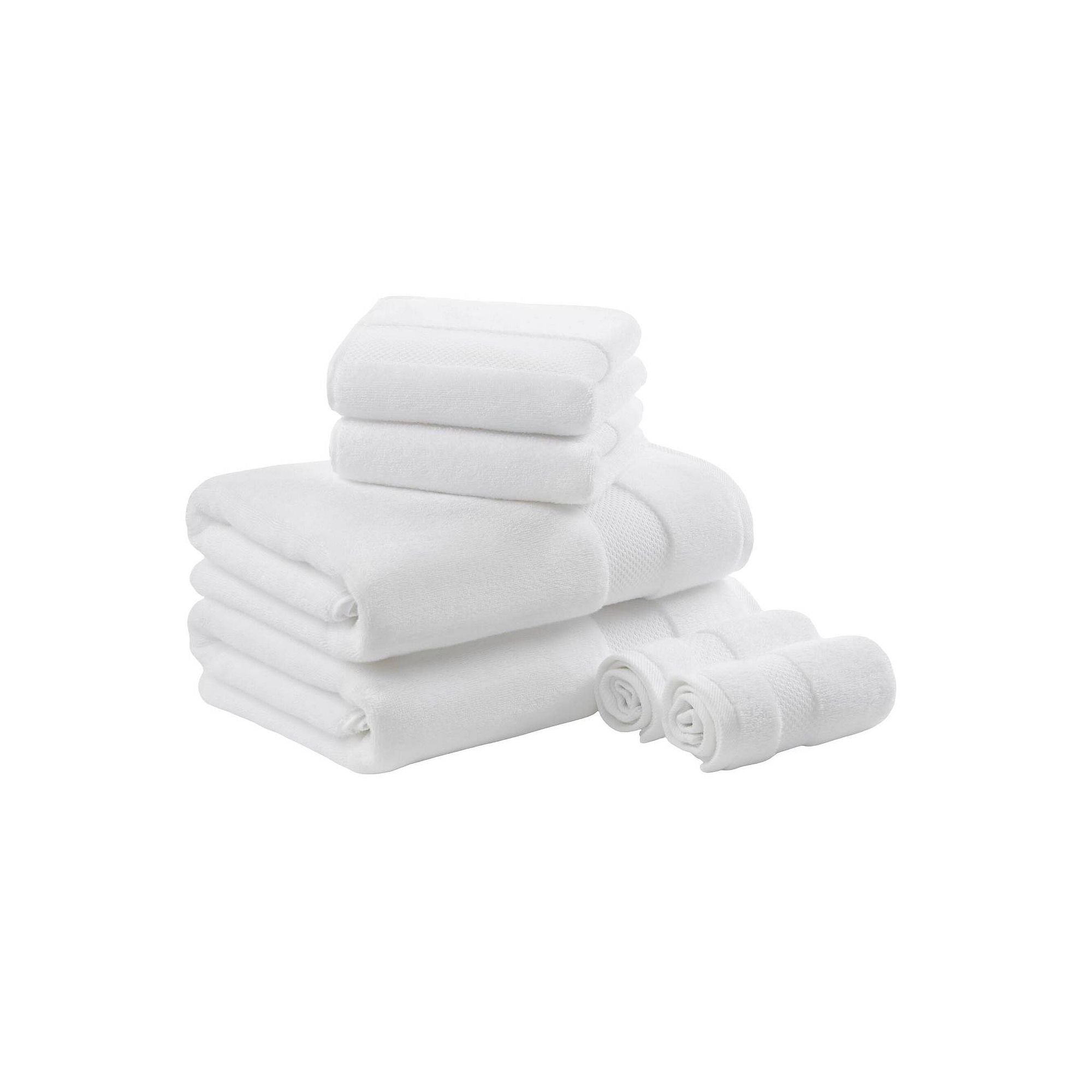 Madison Park Signature 6-Piece Oversized Turkish Cotton Bath Towel Set, Whi