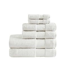 Simply Vera Vera Wang 6-Piece Turkish Cotton Bath Towel Set, White, 6 Pc  Set