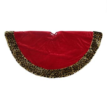 Northlight 48 in Plush Cheetah Print Christmas Tree Skirt