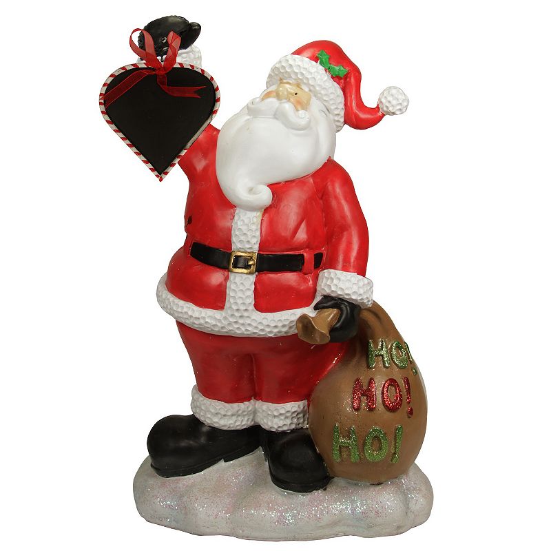 Northlight Santa Chalkboard Countdown Christmas Decor, Red