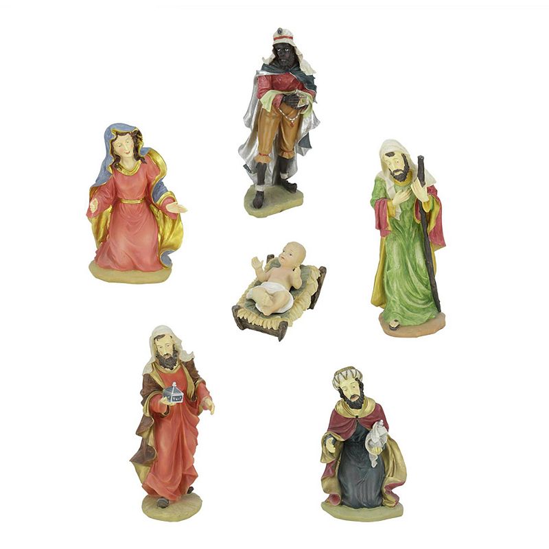 Northlight Nativity Scene Figure Christmas Decor 6-piece Set, Multicolor