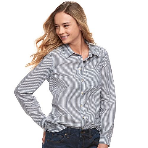 Women's SONOMA Goods for Life™ Essential Poplin Shirt