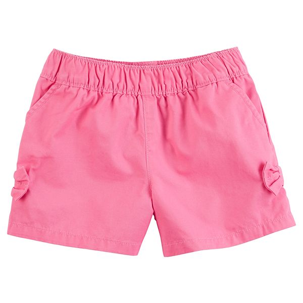Baby Girl Carter's Tacked Bow Pink Shorts