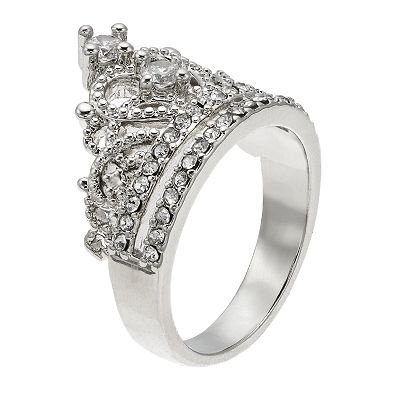 Silver Tone Crown Ring