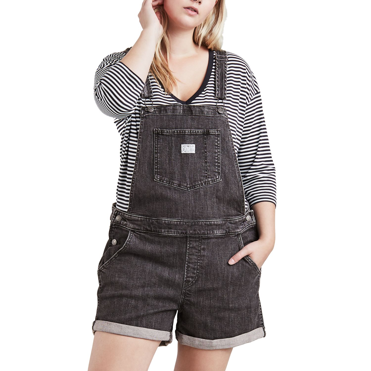 plus size levi overalls