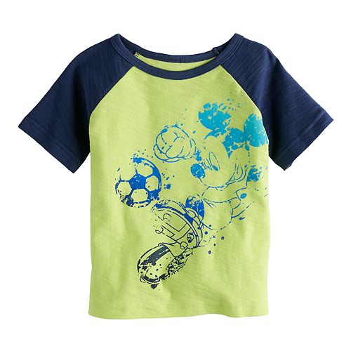 Disney's Mickey Mouse Baby Boy Soccer Raglan Graphic Tee