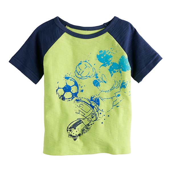 Disney's Mickey Mouse Baby Boy Soccer Raglan Graphic Tee