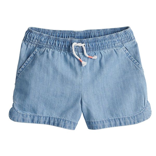 Girls 4-10 Jumping Beans® Woven Chambray Dolphin Shorts