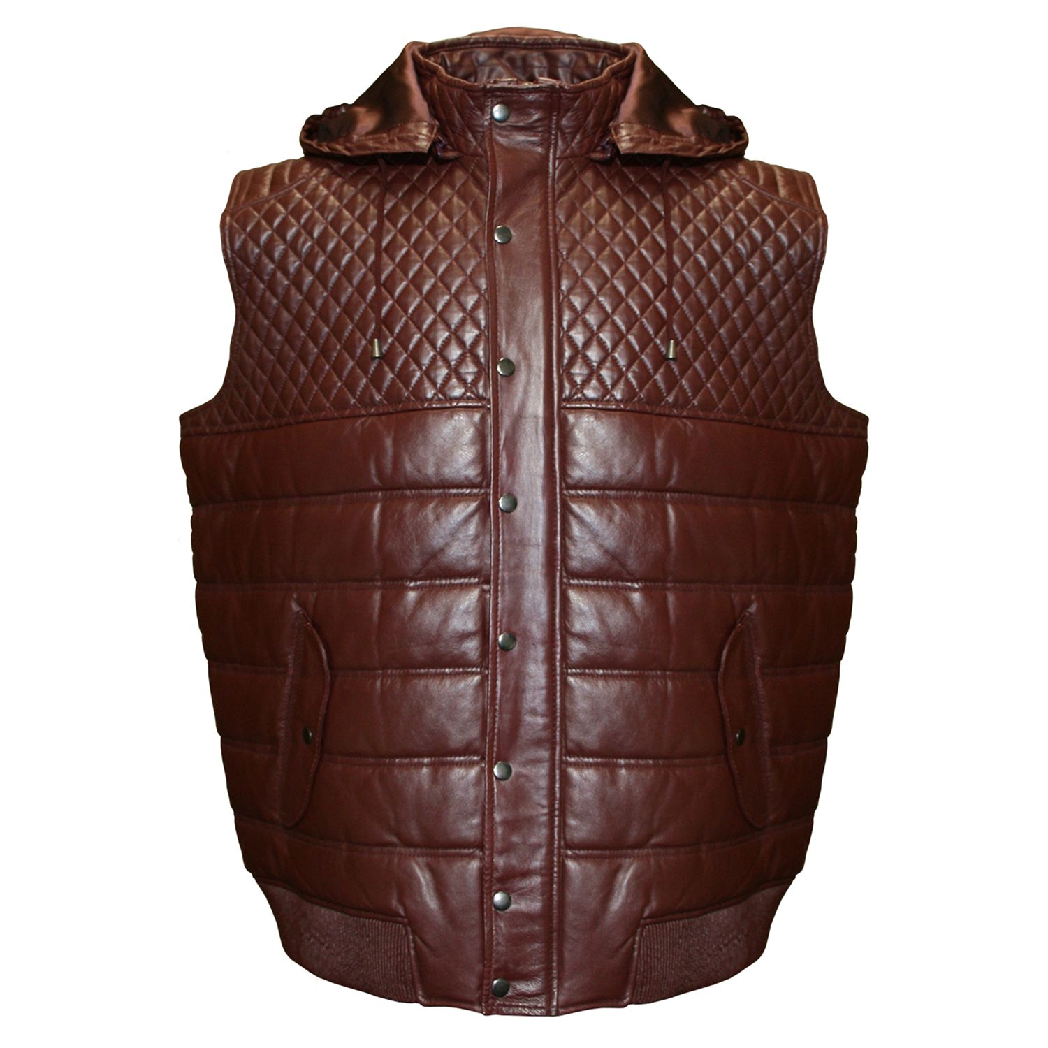 lambskin leather vest