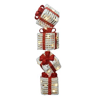 National Tree Company Pre-Lit Gift Box Christmas Decor