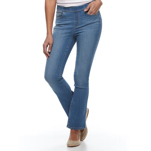 Women's Croft & Barrow® Pull-On Straight Leg Jeans